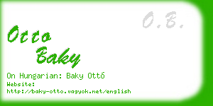 otto baky business card