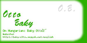otto baky business card